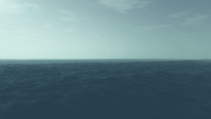 清澈的海平面3d动画4k21秒视频