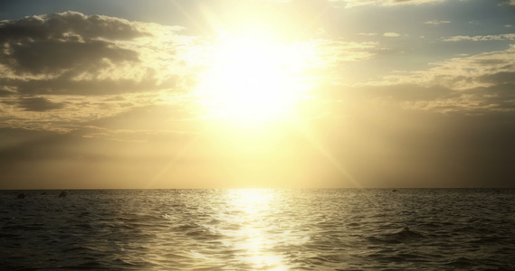 宁静和平的海洋日落视频