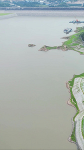 湖北长江三峡风光竖屏航拍视频