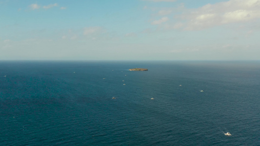 海蓝色海面顶视图视频