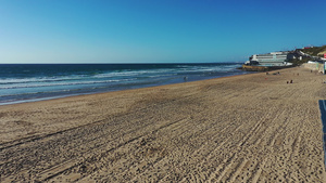 葡萄牙普拉亚格兰德海滩的日落美丽的日落在葡萄牙海滩21秒视频