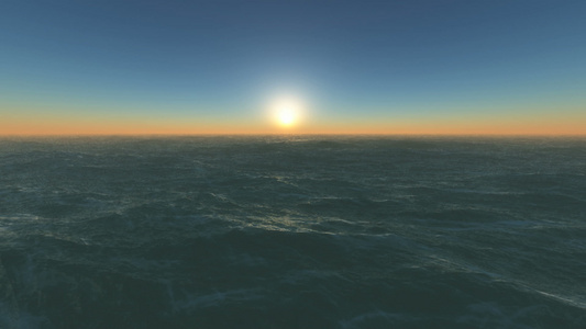环绕海洋日落的风景视频