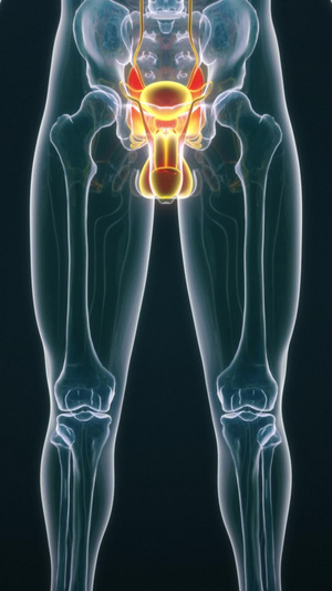 人体医疗泌尿系统背景视频人体模型8秒视频