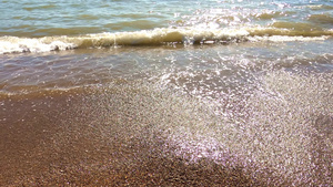 黑海的海浪阳光明媚的秋天11秒视频