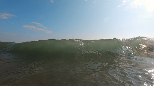 海边的海浪慢动作缓慢运动视频