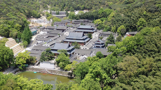 宁波天童寺航拍4K视频视频