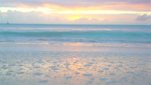 奇异的卡比巴海滩上美妙美丽的日落42秒视频