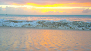 奇异的卡比巴海滩上美妙美丽的日落36秒视频