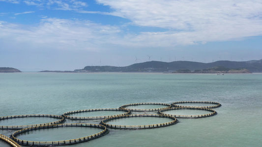 浙江台州大陈岛海洋牧场风光视频