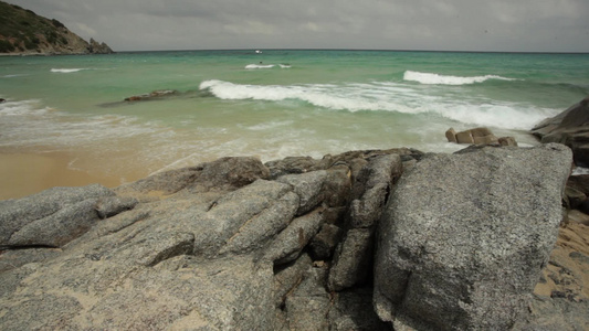 Calasadigtu海滩3的海景视频