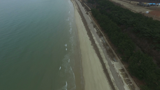 海滩空中录像视频