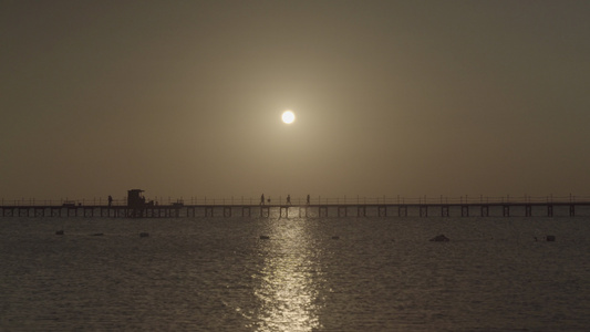 地中海海中的日出视频