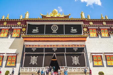 松赞林寺香格里拉市延时藏传佛教建筑视频