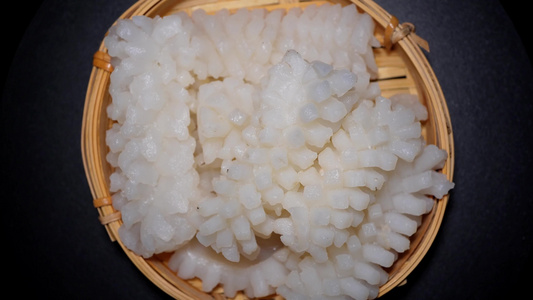 【镜头合集】海鲜海货鱿鱼卷小海鲜火锅食材视频