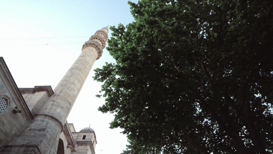 清真寺Suleymaniyecamiii的米纳雷塔视频