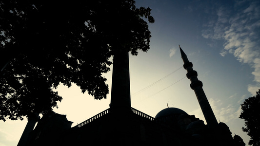 苏利马尼耶清真寺Suleymaniye的休眠日早晨视频