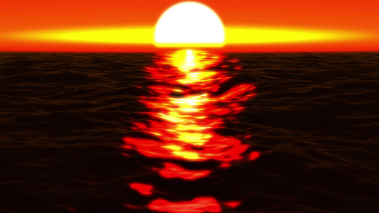 日落海洋抽象4k视频
