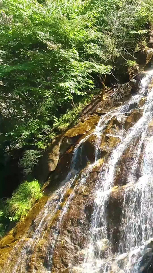 5A级景区太白山瀑布航拍陕西旅游45秒视频