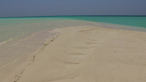 美丽的海岸海滩清空旅游以棕榈附近有白沙背景的蓝海12秒视频