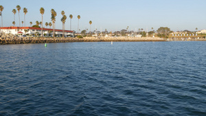 帆船或游艇海滨港口美国加利福尼亚州15秒视频