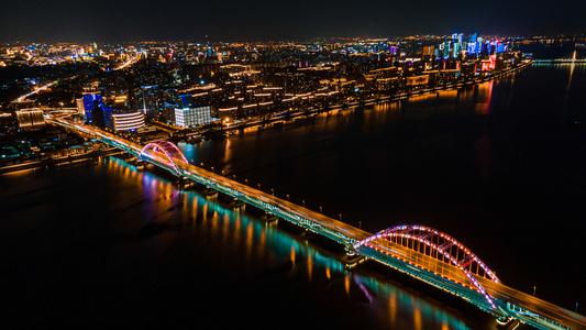 4K航拍震撼延时杭州城市大景复兴大桥视频