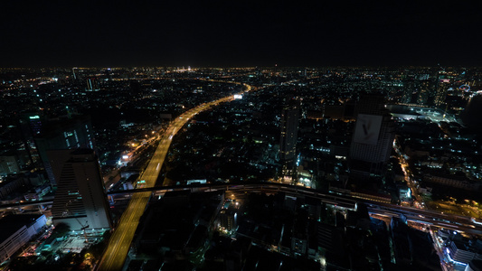 泰王国邦科克市夜间生活时间的过夜视频