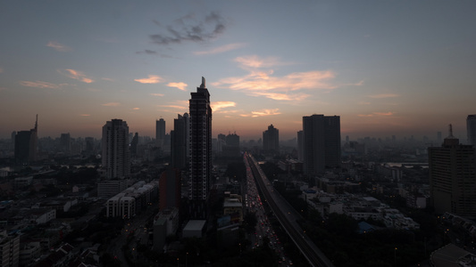 破晓的黎明在泰国Bangkok视频