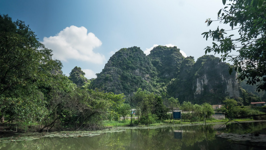 vietnam河风景视图时间折叠视频