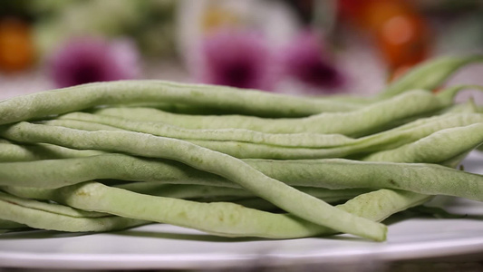 蔬菜粗纤维扁豆 视频