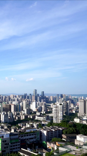 重庆城市全景实拍城市蓝天91秒视频