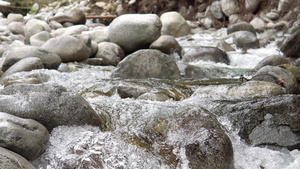 秋天沿山的河流14秒视频