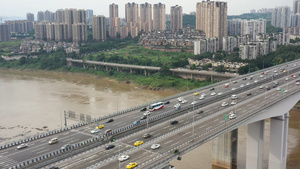 4K重庆桥都高家花园大桥立交航拍素材75秒视频