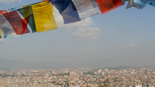 在Kathmandu山谷Swayambhunath视频