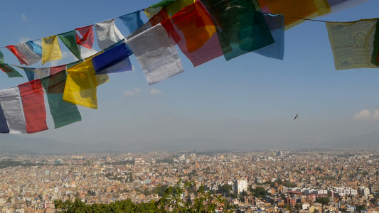 在Kathmandu山谷Swayambhunath视频