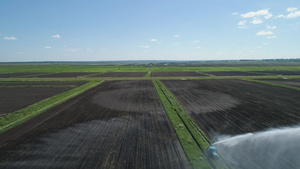 农业用地的灌溉系统13秒视频