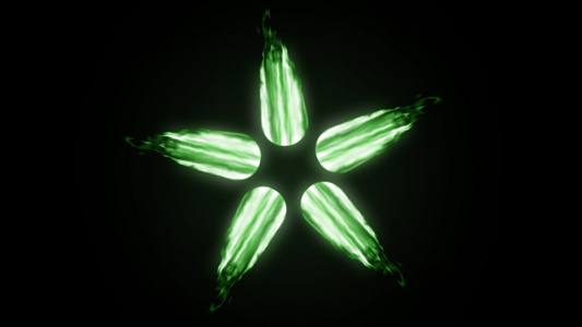 可循环的绿色彩色动态火星动画以全hd分辨率覆盖黑色视频