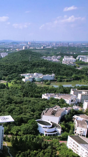 航拍南京师范大学校园环境一流大学37秒视频