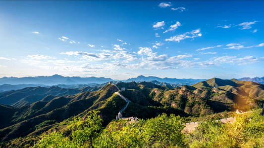 4K长城延时风景[慢动作]视频