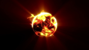 像太阳一样的火焰球轨道20秒视频