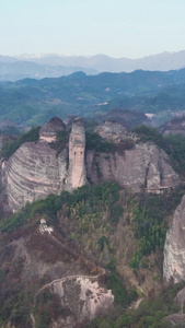 高清竖屏航拍广西桂林资源八角寨自然景色视频