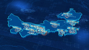 内蒙古地图位置锁定区位   13秒视频