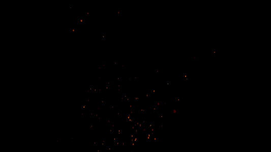 黑色背景4K上燃烧的明橙火焰视频