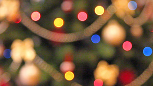 模糊的圣诞树15秒视频