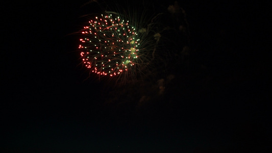 在夜空中放烟花以纪念节日视频