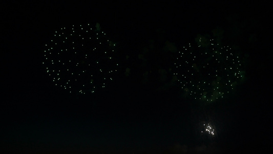 在夜空中放烟花以纪念节日视频