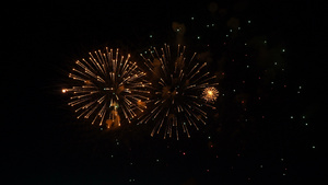 在夜空中放烟花以纪念节日15秒视频