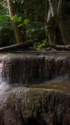 七彩瀑布合集含瀑布水声45秒视频