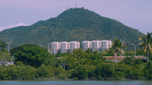 海岸上的自然风景视频