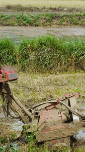 农村机械化耕地拖拉机翻地犁地农业拖拉机犁地视频