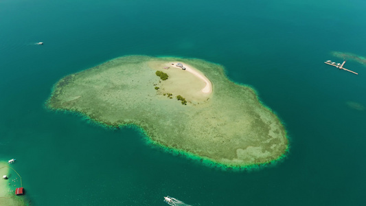 热带岛屿沙滩沙滩巴勒万岛菲利平群岛视频